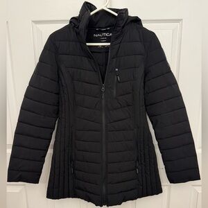 Nautica Women's Black Puffer Coat